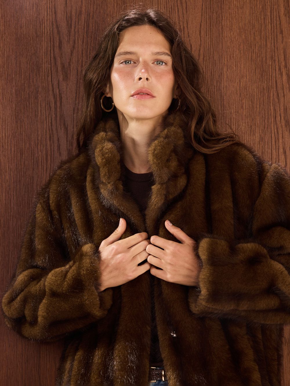 מעיל דמוי פרווה אובר סייז