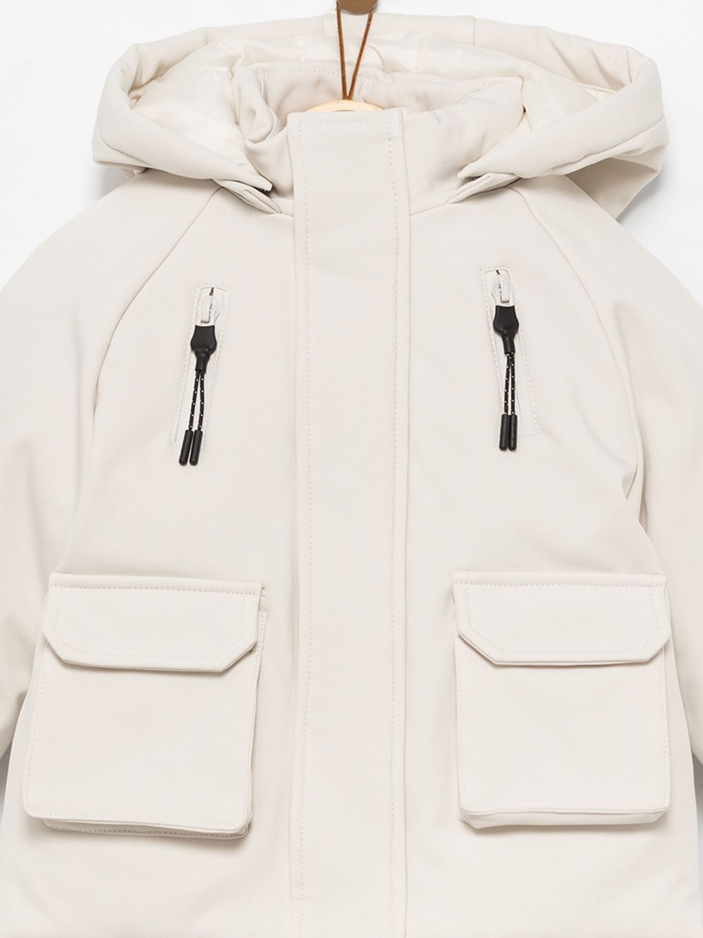 מעיל שרוול רגלן עם קפושון