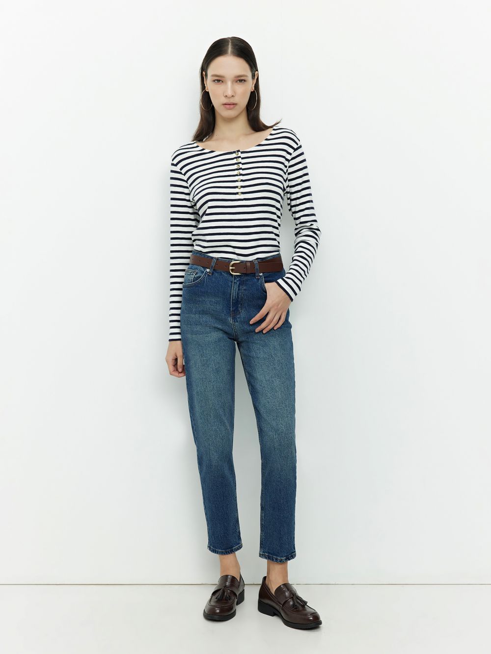 גינס MOM- HIGH WAIST