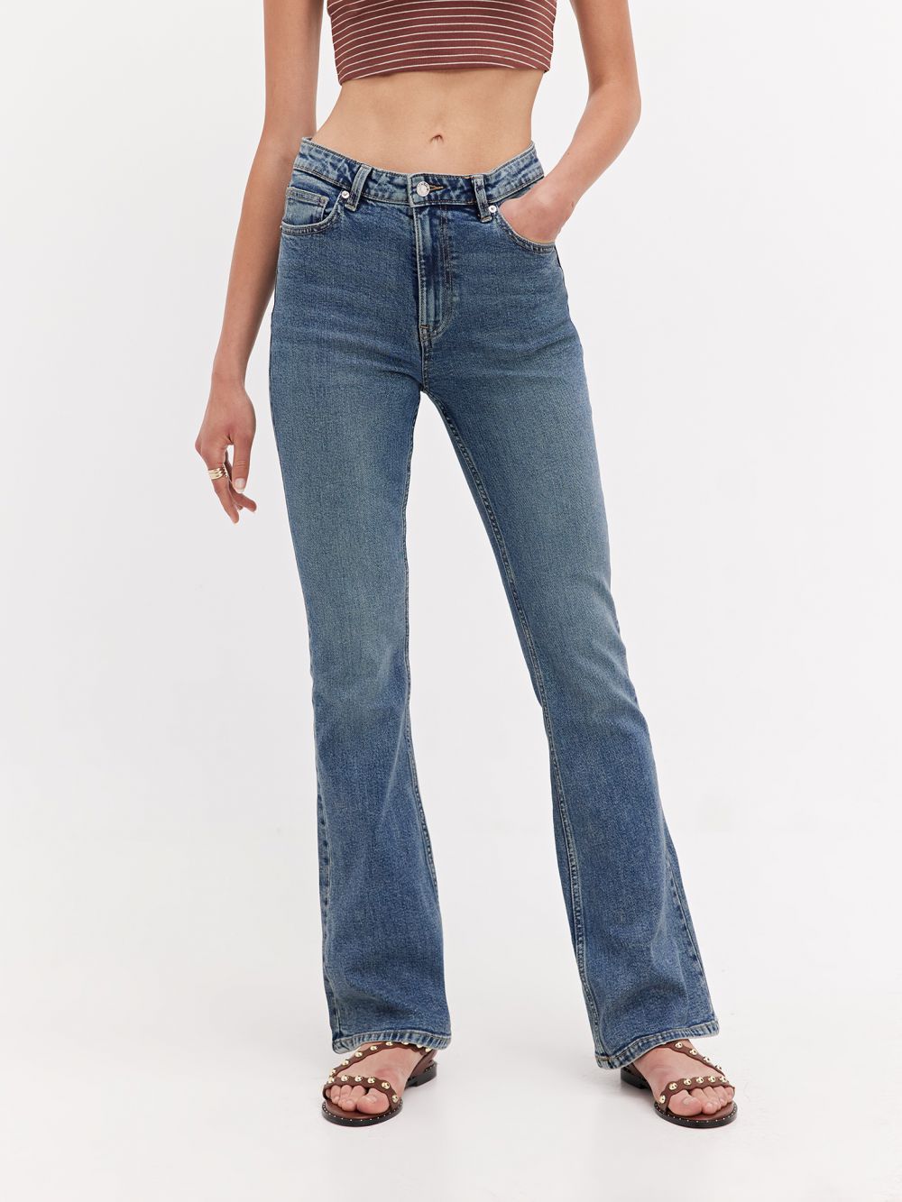 ג’ינס FLARE HIGH RISE