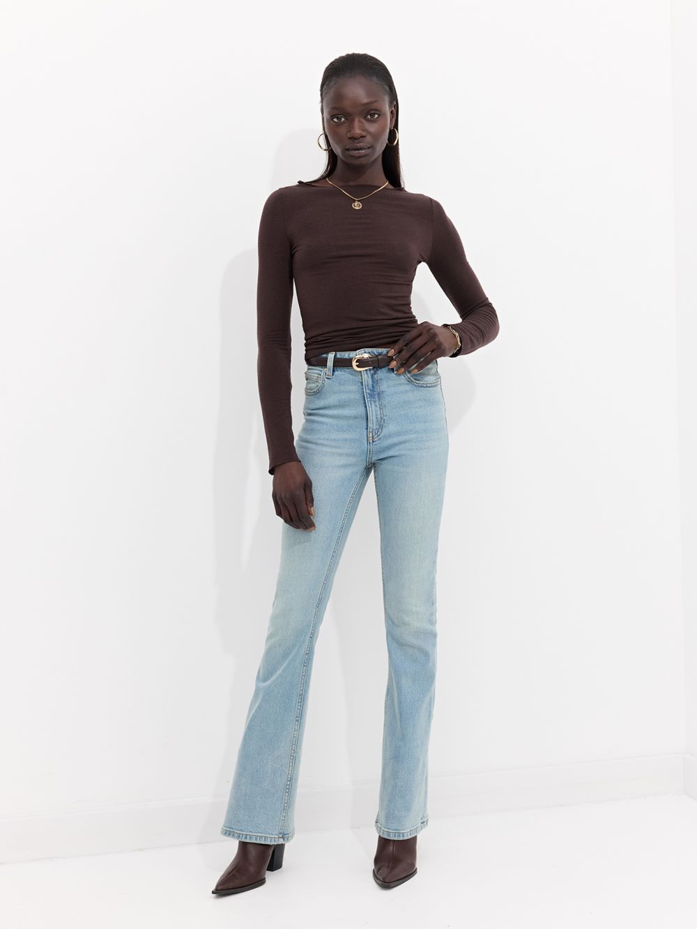 ג׳ינס בגזרה גבוהה FLARE