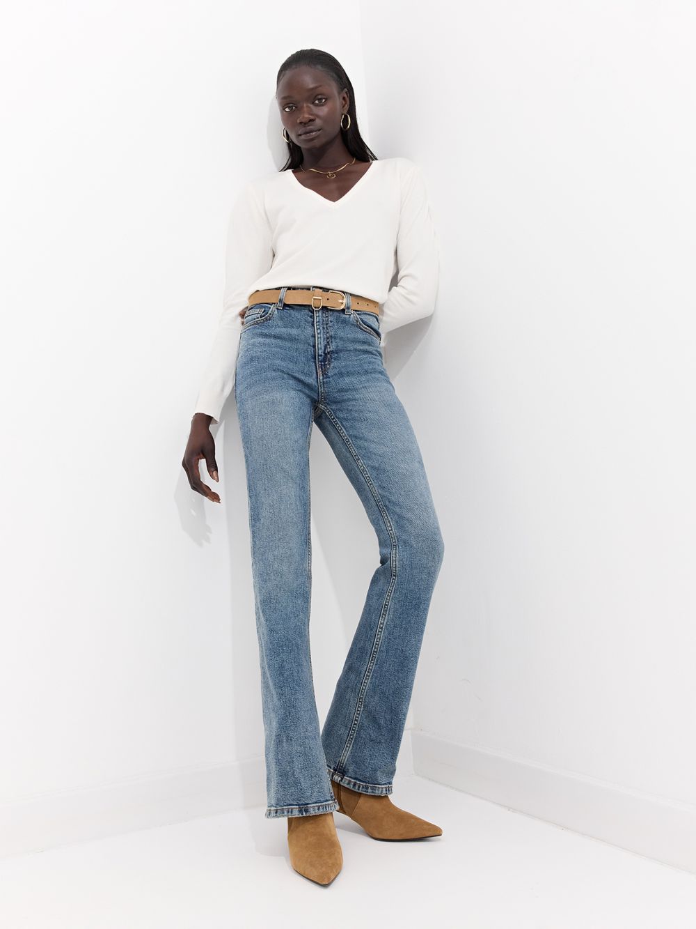 ג׳ינס בגזרה גבוהה FLARE