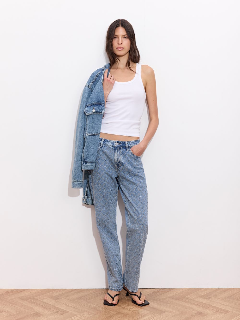 ג’ינס STRAIGHT מעוטר