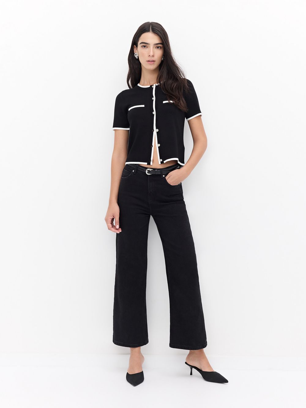 ג׳ינס Culotte בגזרה גבוהה