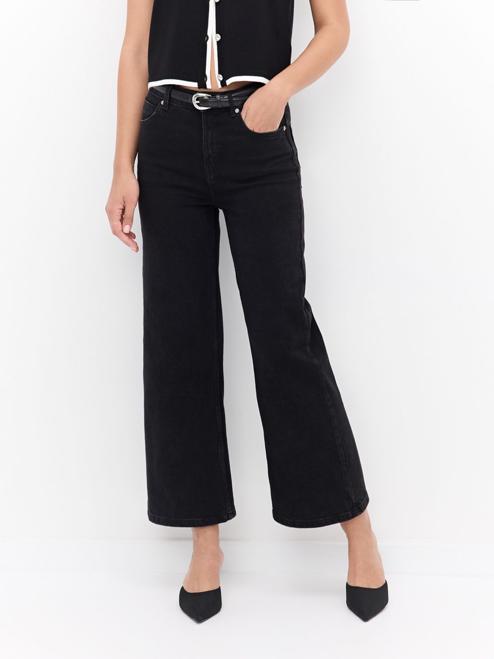 ג׳ינס Culotte בגזרה גבוהה