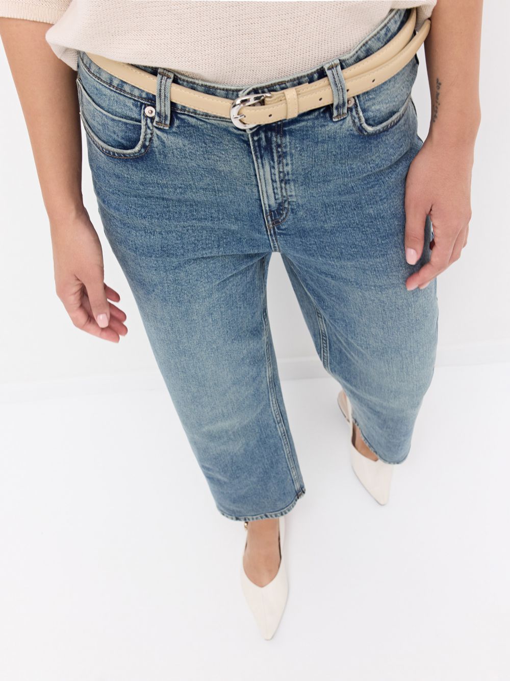 ג׳ינס Culotte בגזרה גבוהה