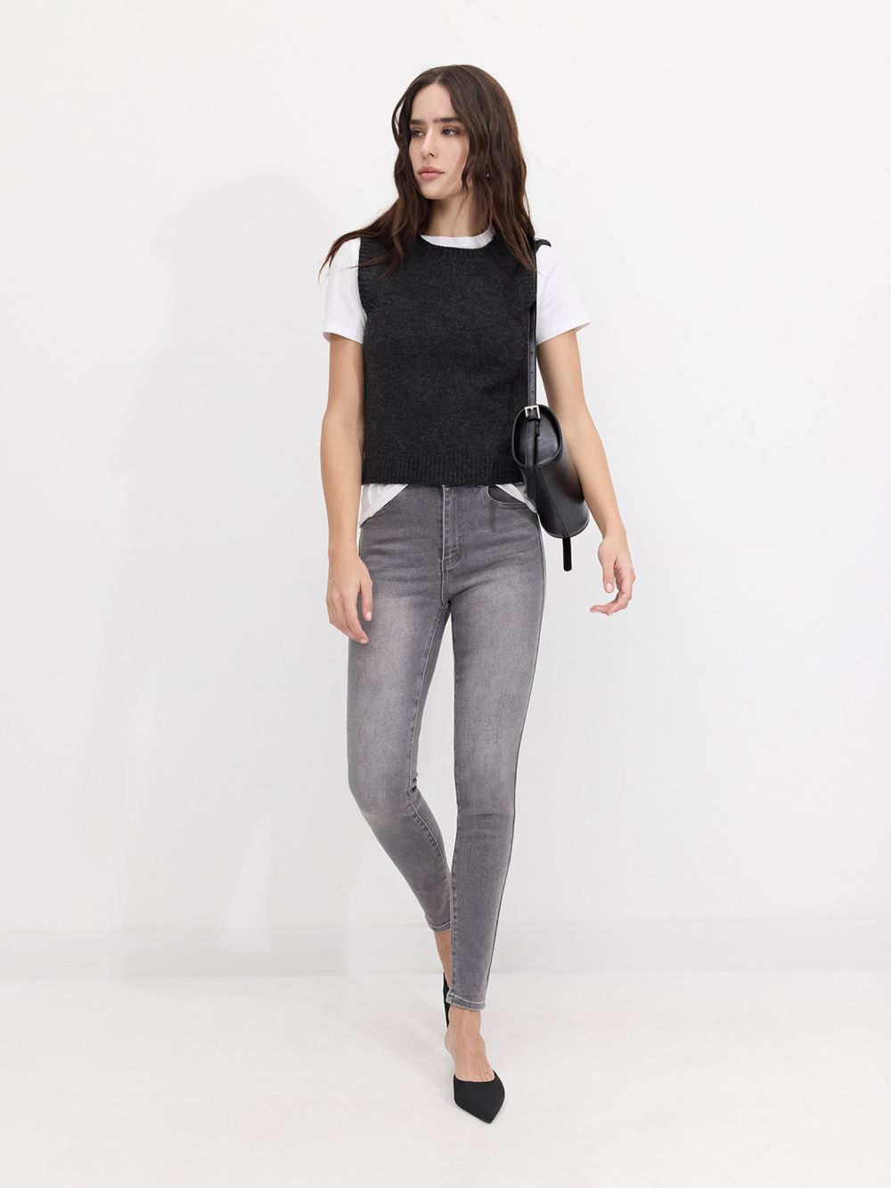 ג׳ינס SKINNY בגזרה גבוהה