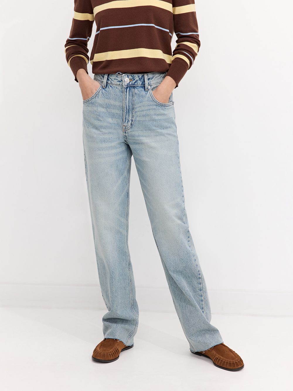 ג׳ינס Mid rise - WIDE LEG