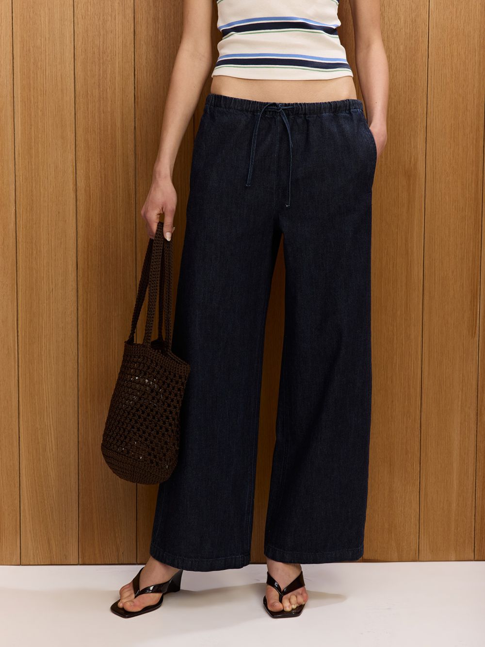 ג’ינס פול און עם שריכה BAGGY