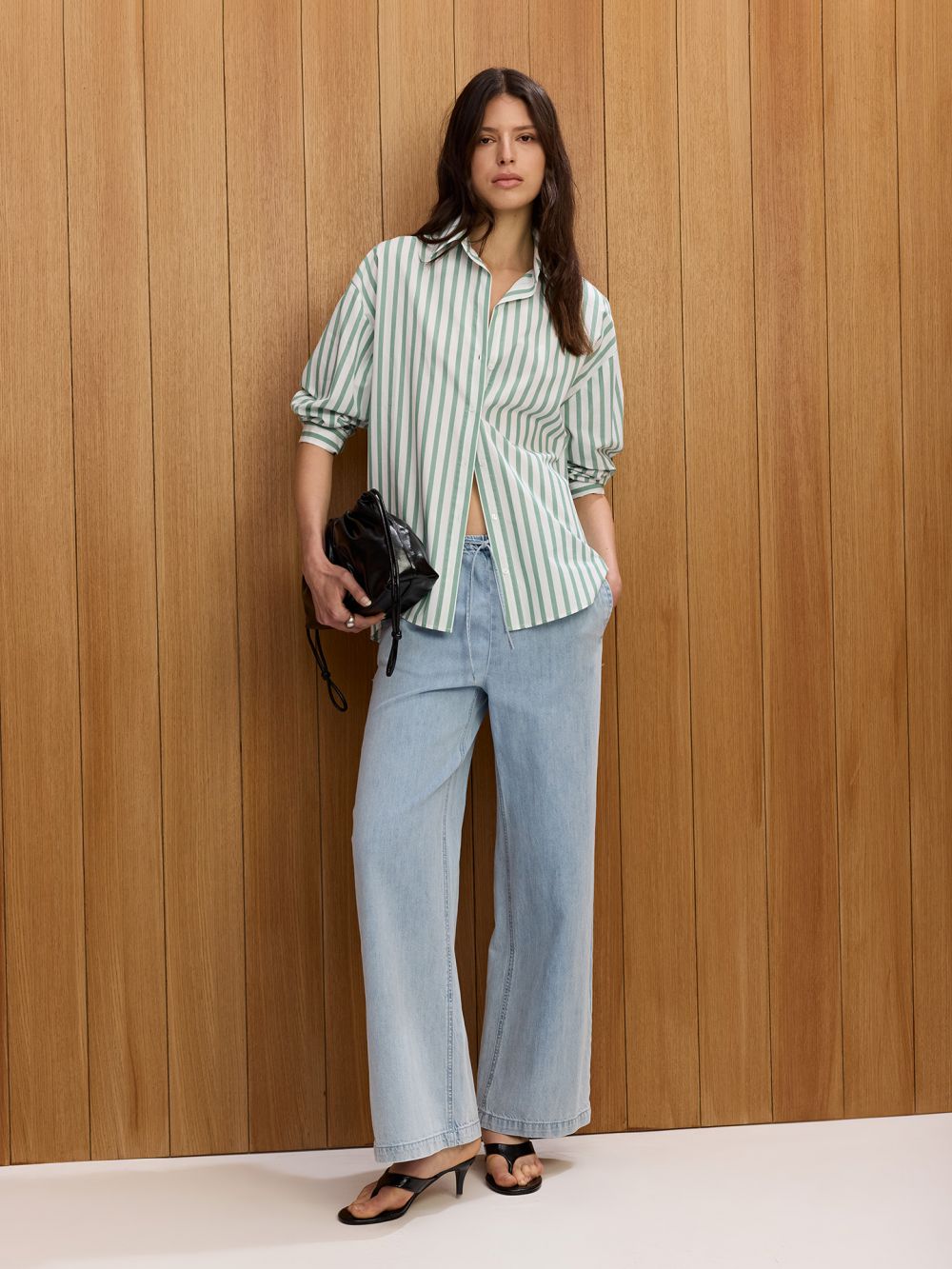 ג’ינס פול און עם שריכה BAGGY