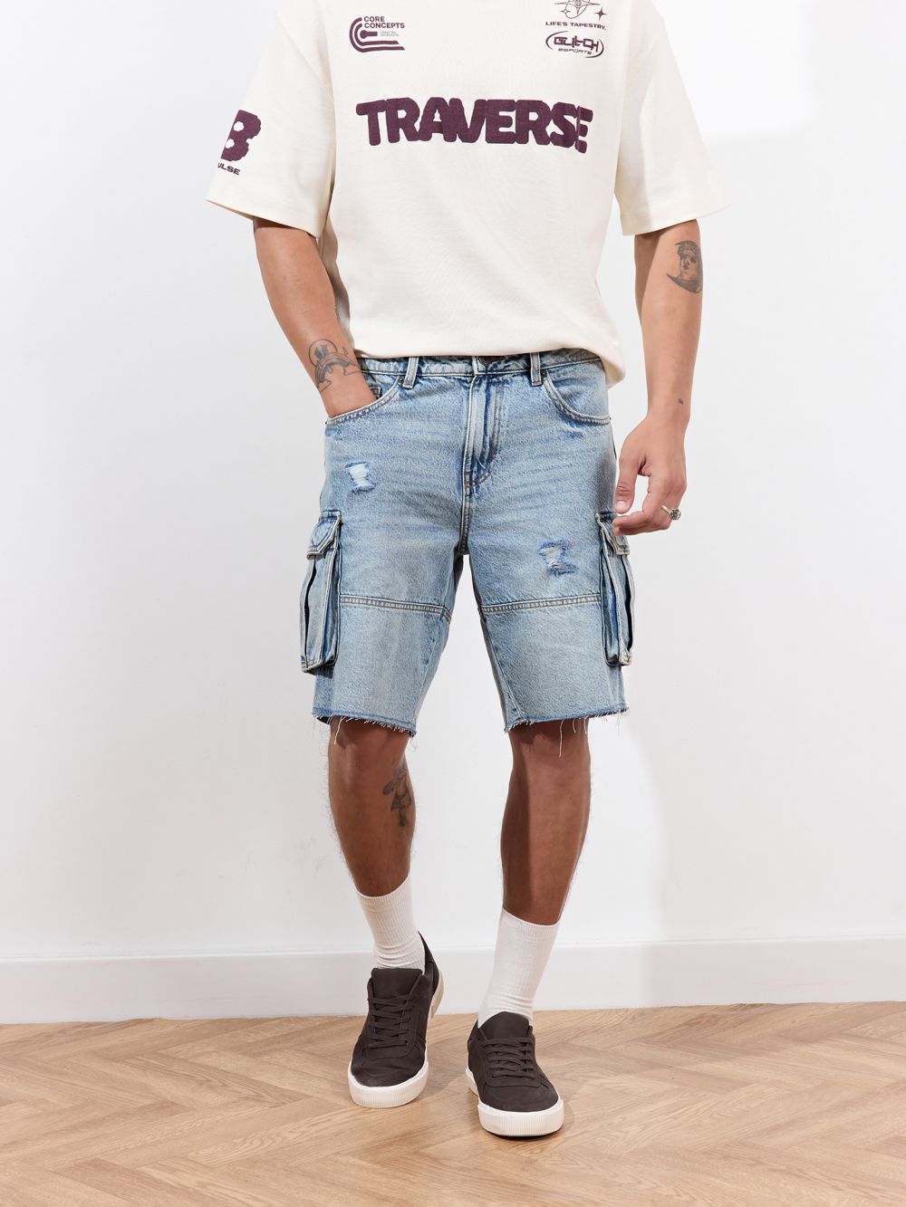 ברמודה ג׳ינס CARGO עם קרעים