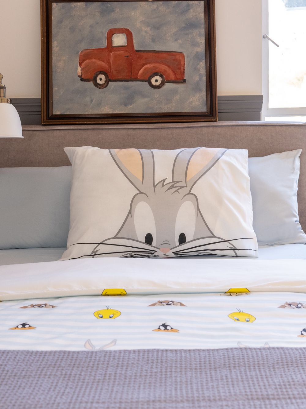 סט מצעים פסים באגס באני