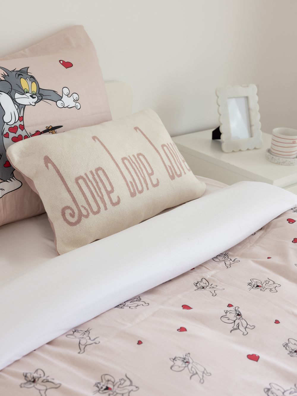 סט מצעים טום וגרי ורוד