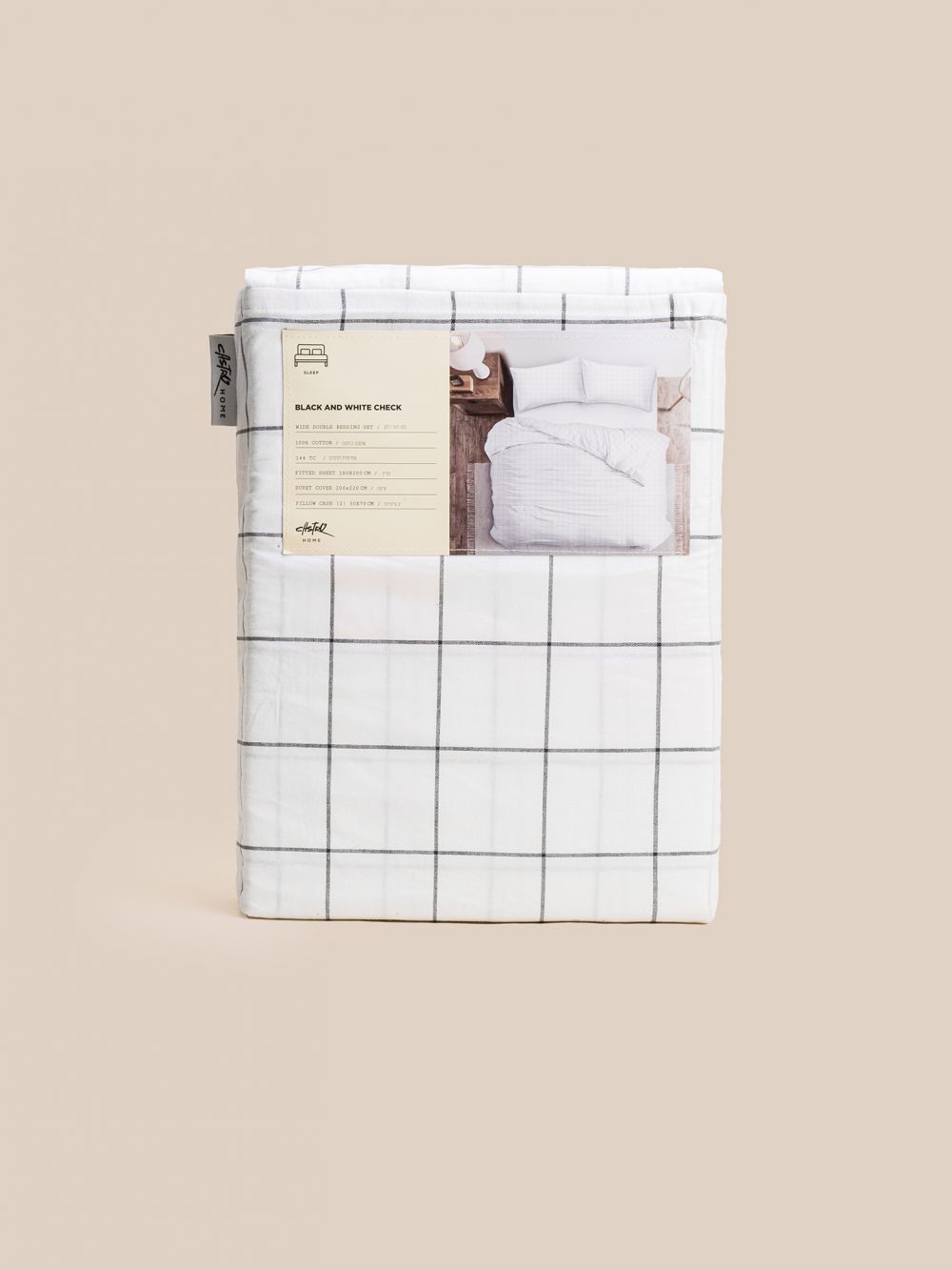 סט מצעי כותנה 144TC משבצות