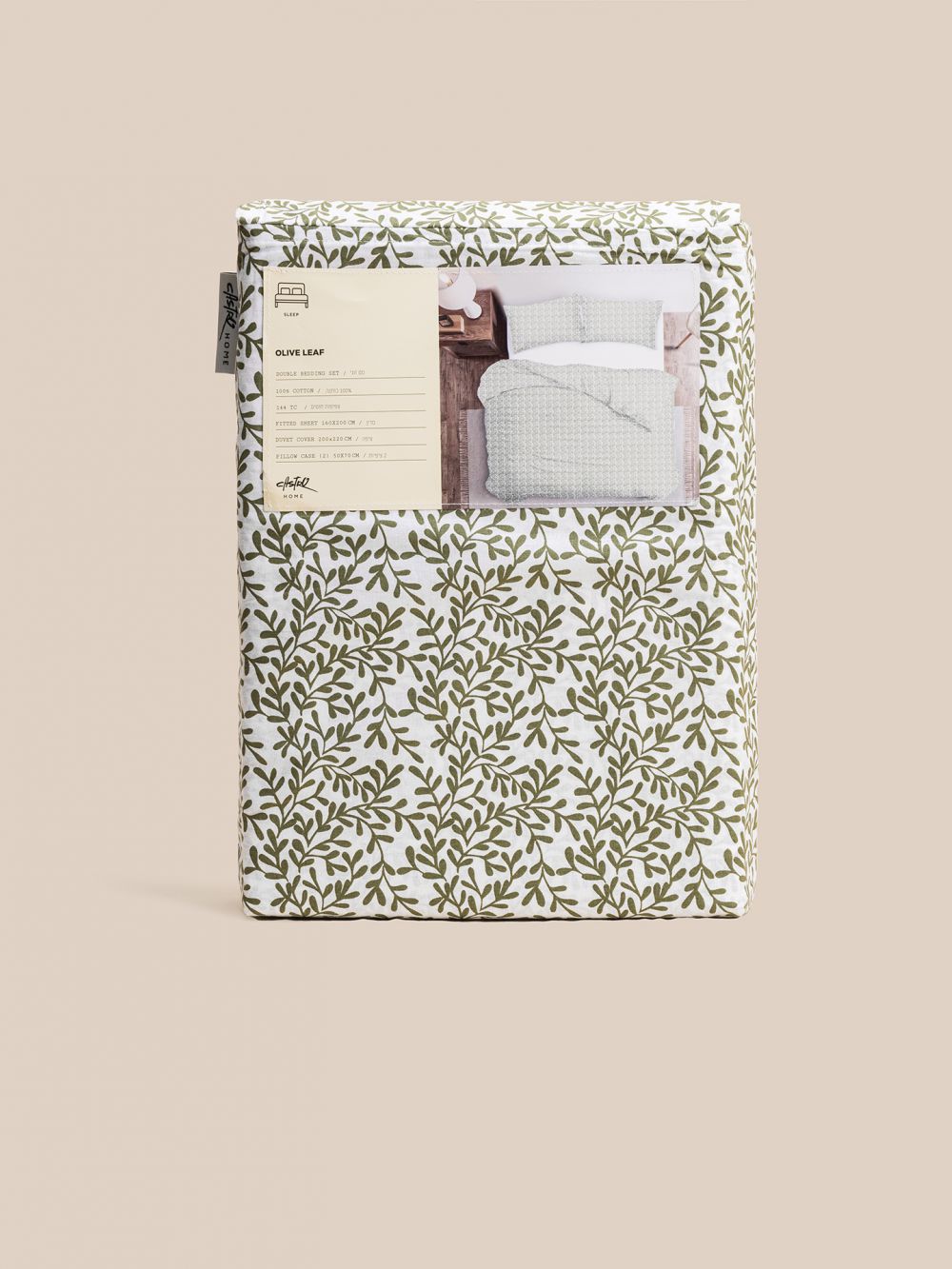 סט מצעים סאטן כותנה 144TC עלים