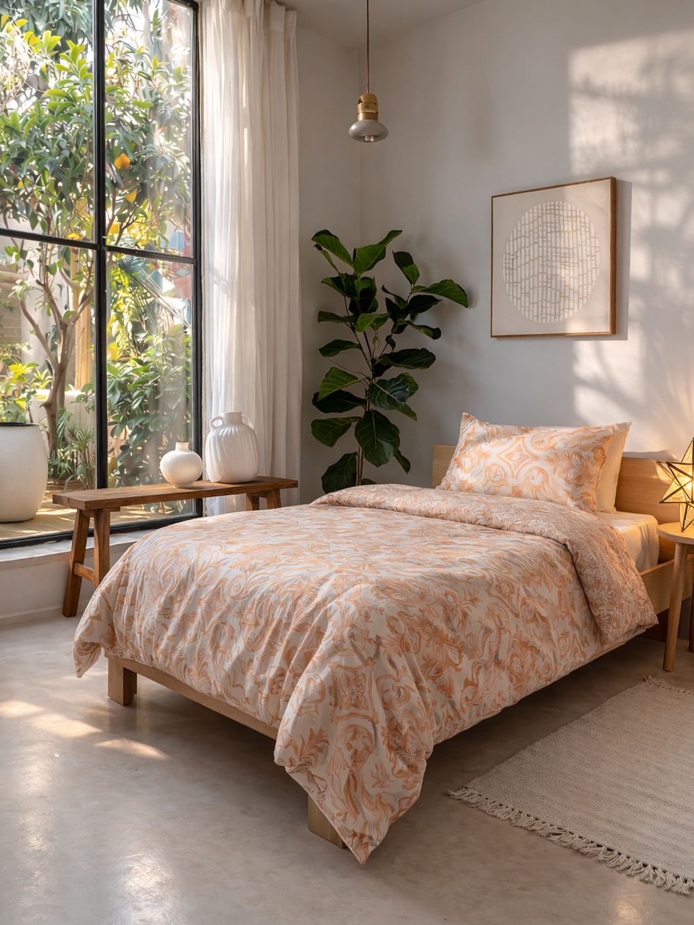 סט מצעים אוריינטל 120x200 ס״מ 220TC