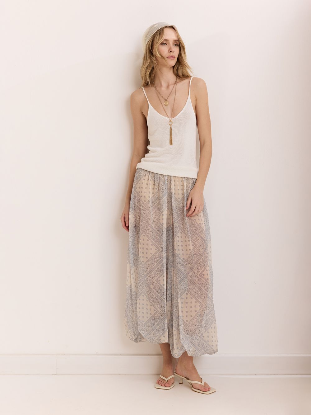 מכנסי בלון מבד שיפון