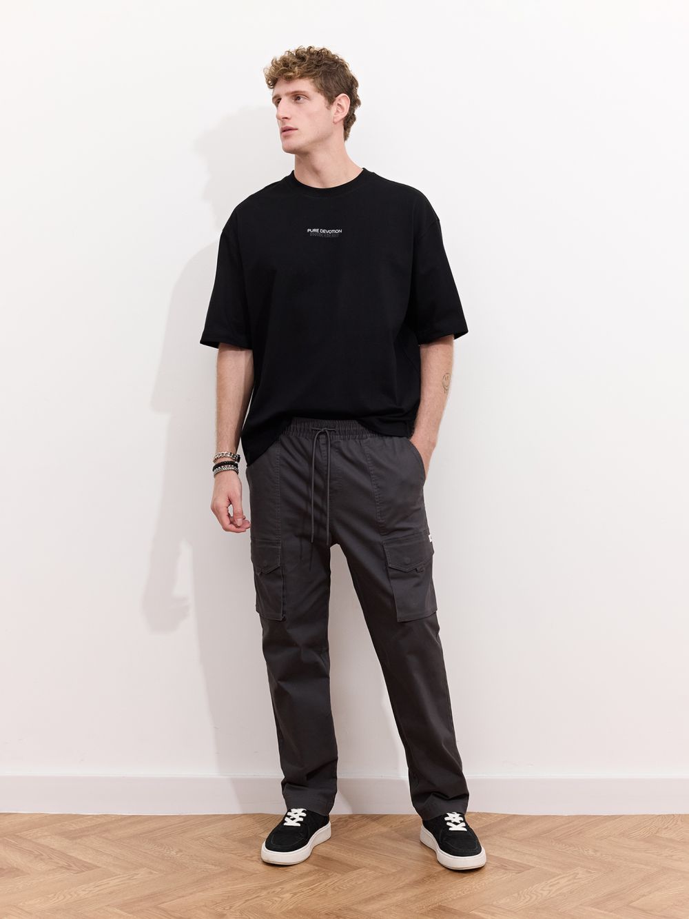 מכנסי אריג CARGO