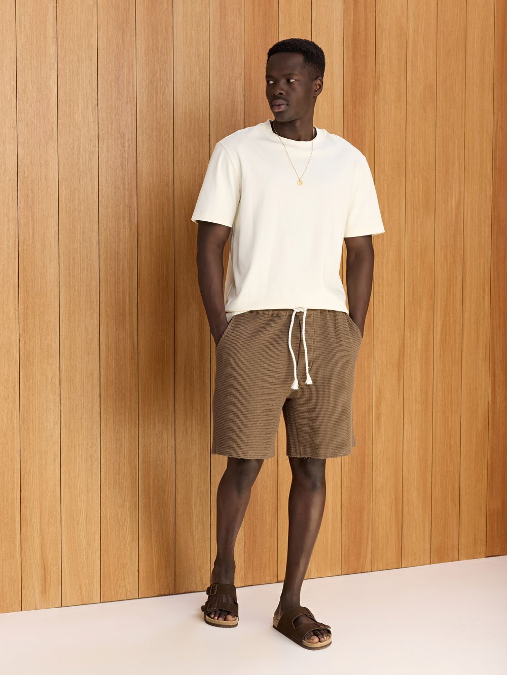 מכנסי ברמודה וופל