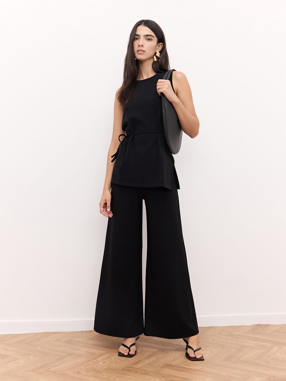 מכנס רחב עם גומי במותן