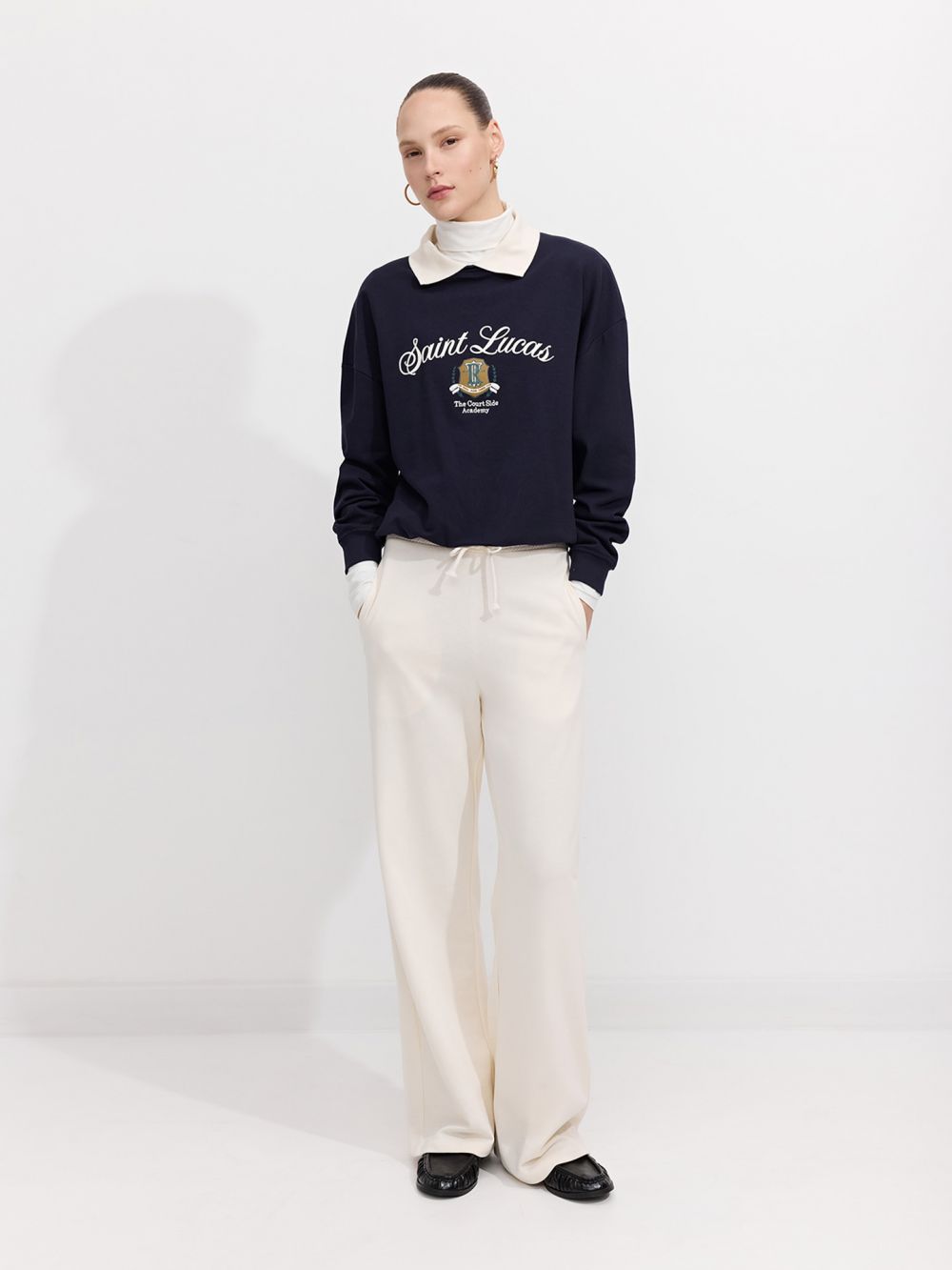 מכנסי פוטר קל WIDE-LEG