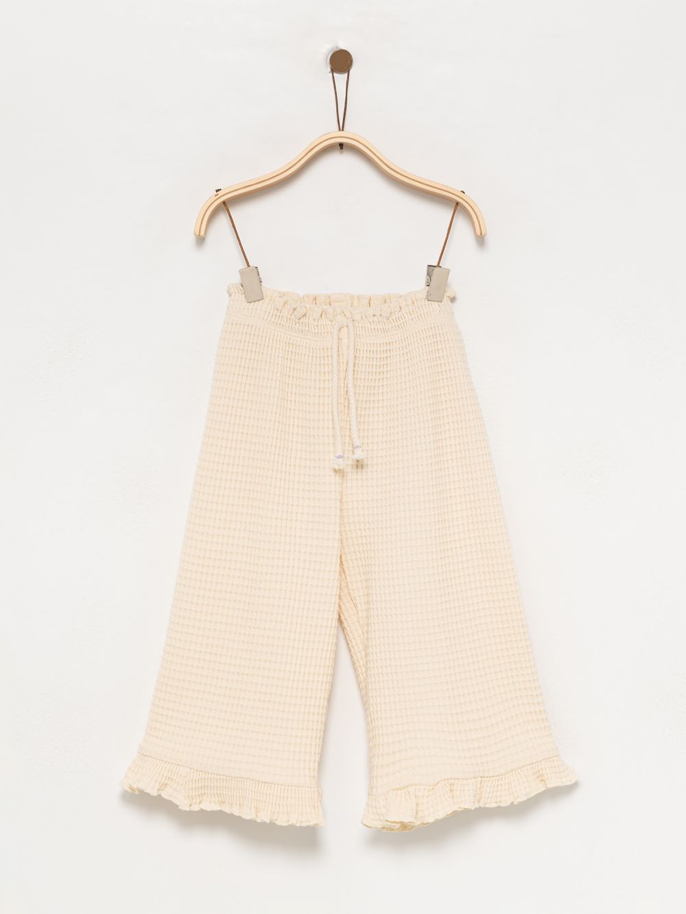 מכנסי ופל רחבים