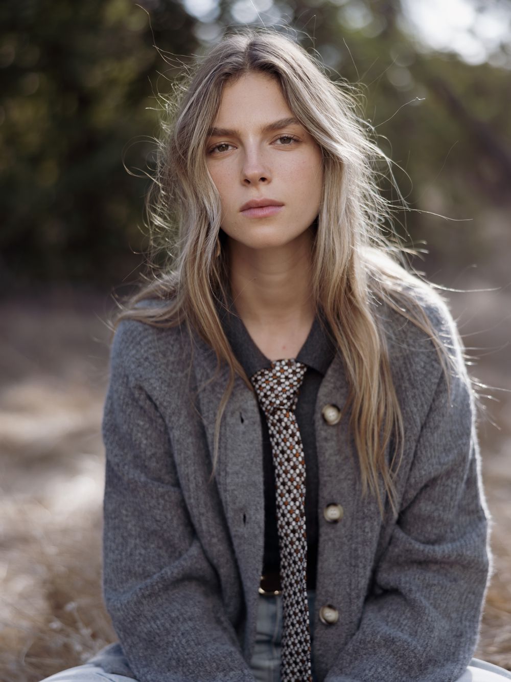 קרדיגן מבד סריג