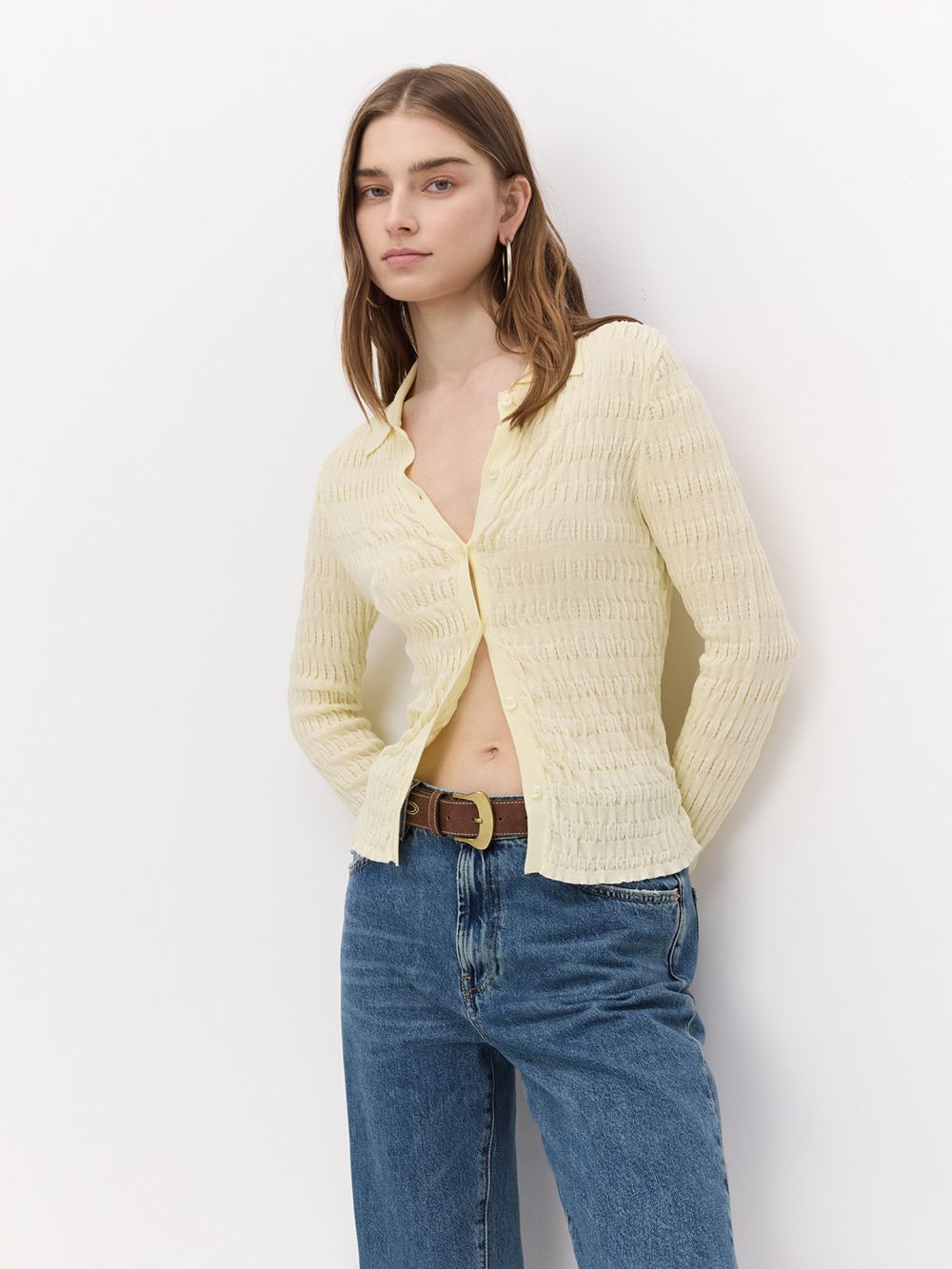 קרדיגן עם כפתורים