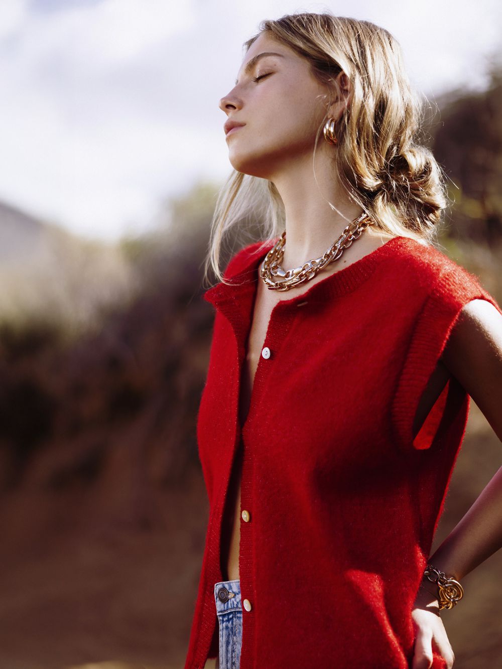 וסט בוקסי סרוג