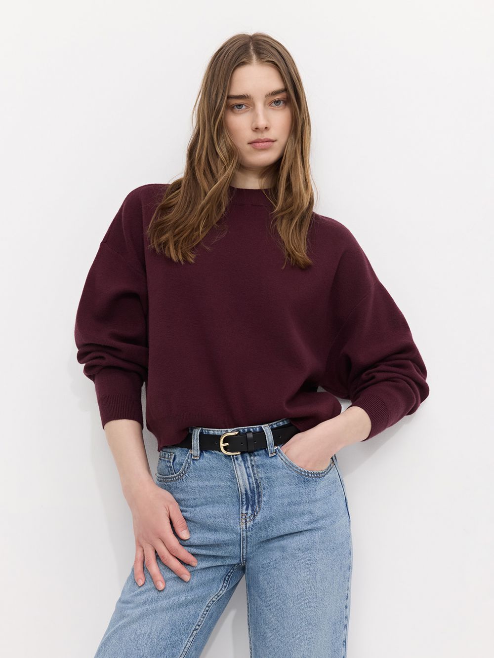 סווטשירט סריג חלק