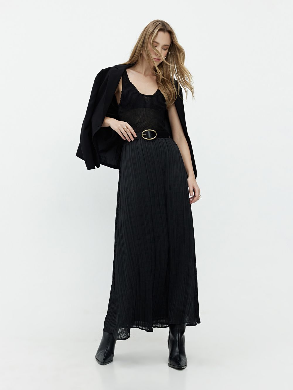 חצאית טקסטורה ארוכה