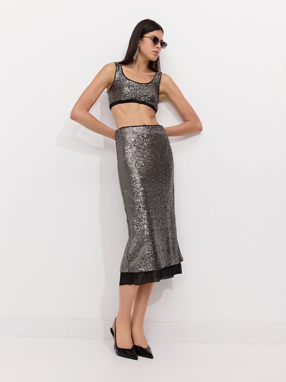 חצאית מידי פאייטים