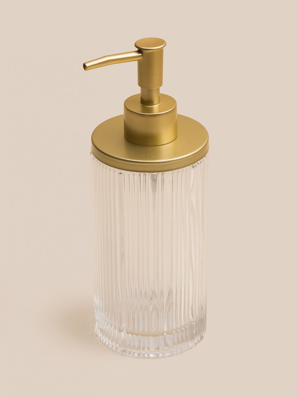 דיספנסר לסבון זכוכית וזהב עדי