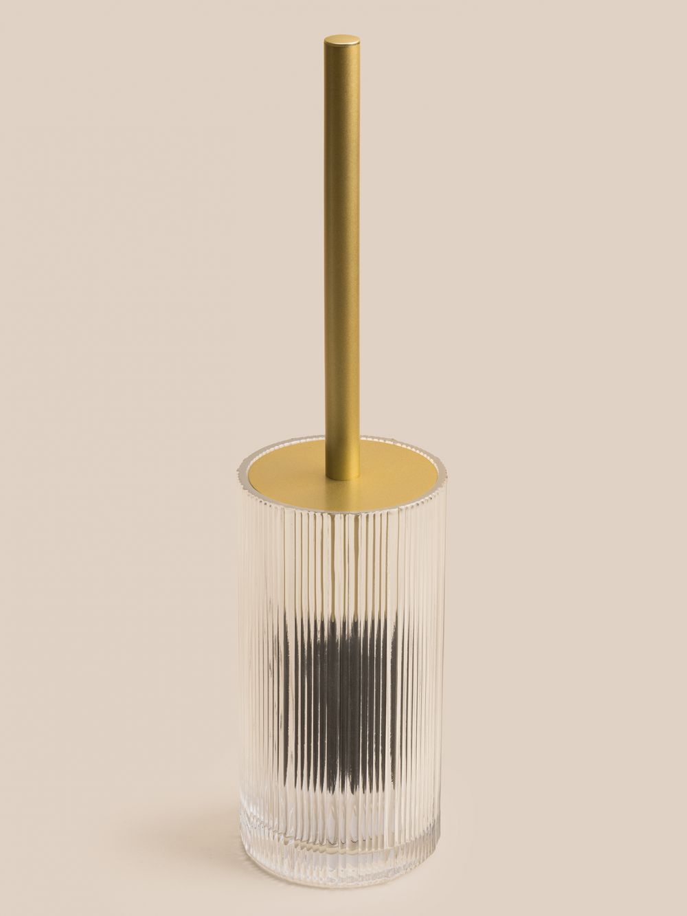 מברשת אסלה זכוכית וזהב עדי