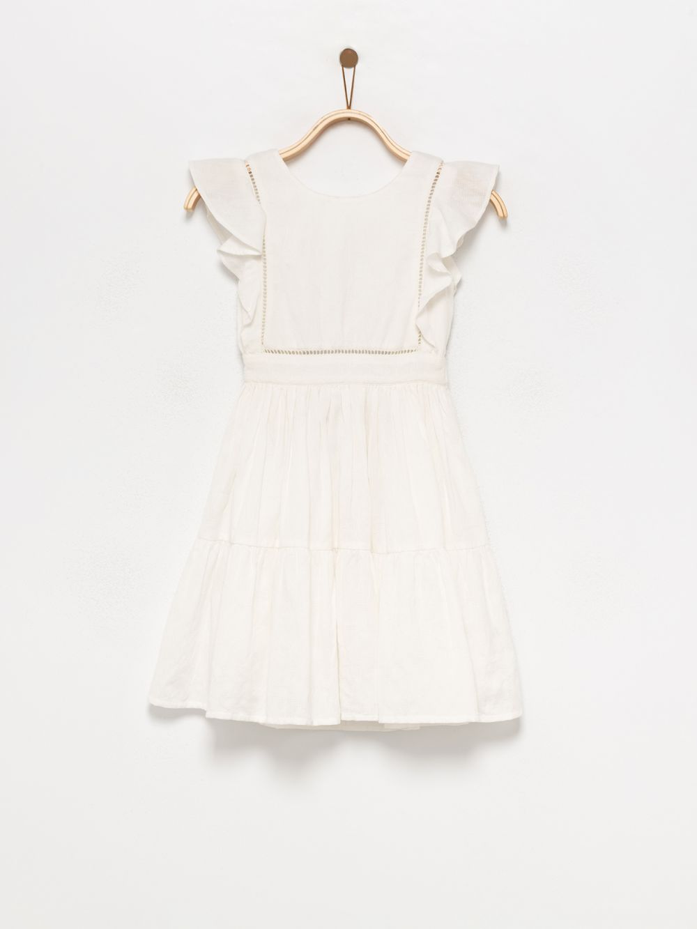 שמלה עם שרוולי וולנים