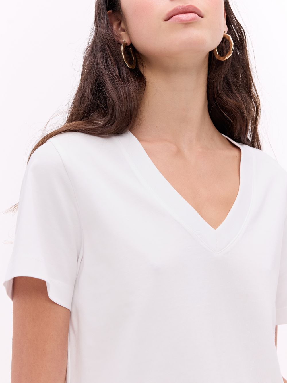 טי שירט פימה בוקסית מחשוף וי