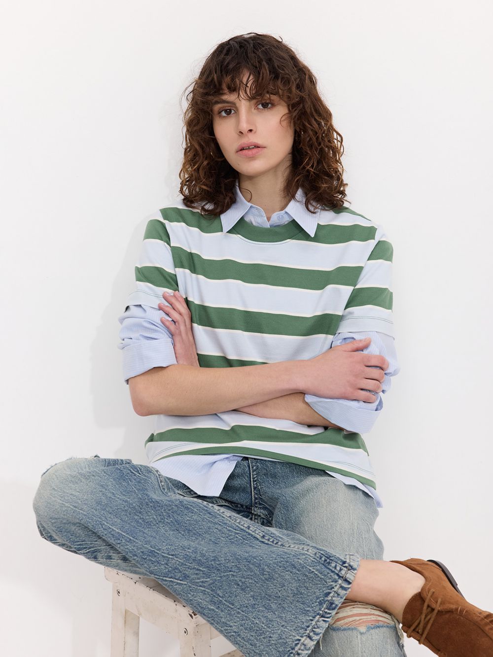 טי שירט כותנה BOXY