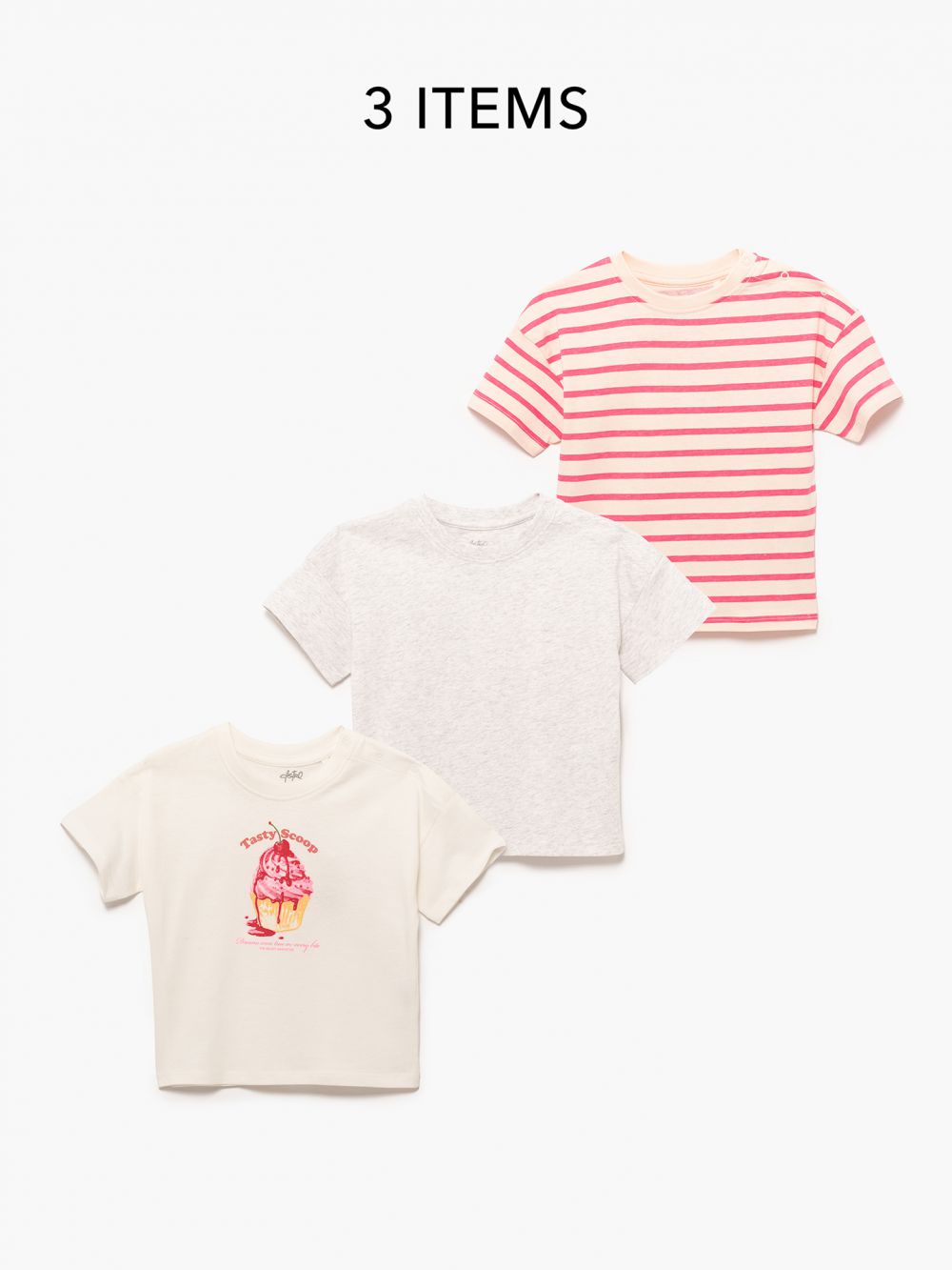 מארז חולצות קצרות עם פרינט 6M-4Y