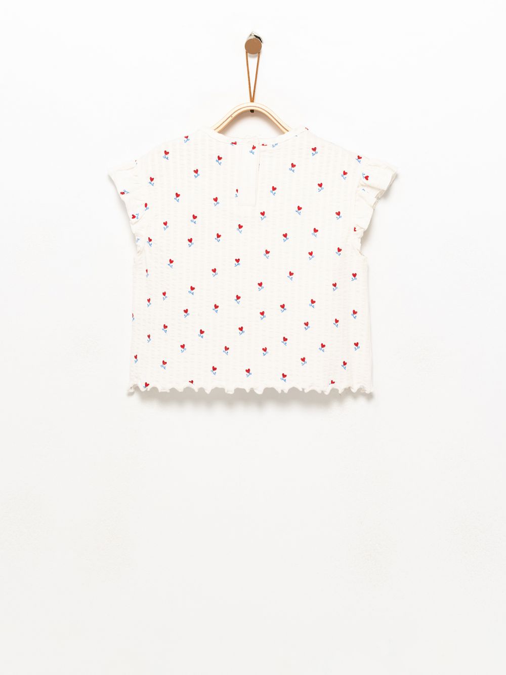 טי-שירט טקסטורה עם הדפס