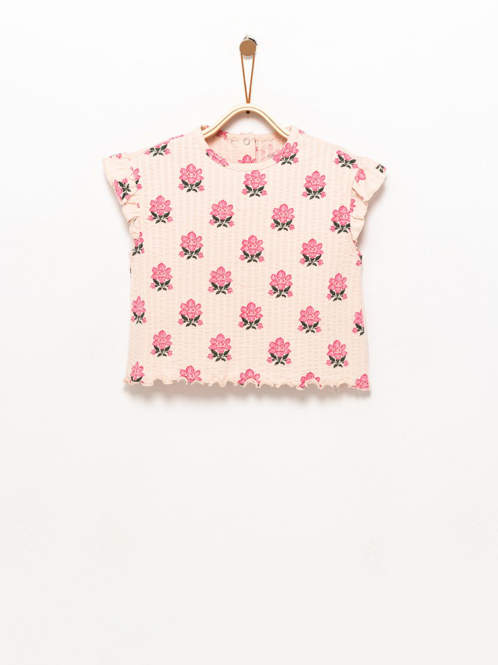 טי-שירט טקסטורה עם הדפס