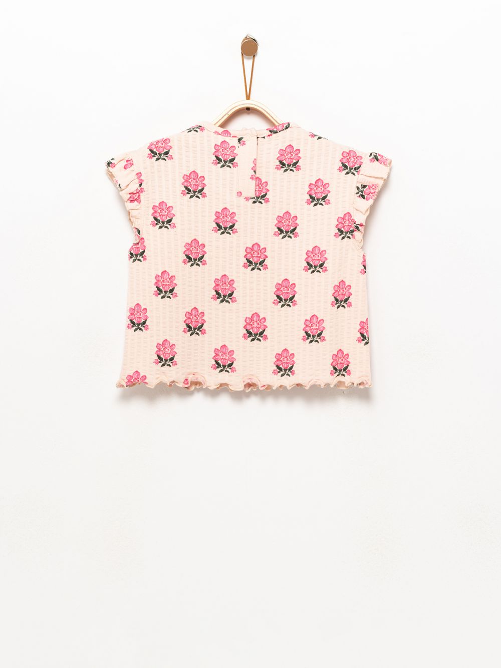 טי-שירט טקסטורה עם הדפס