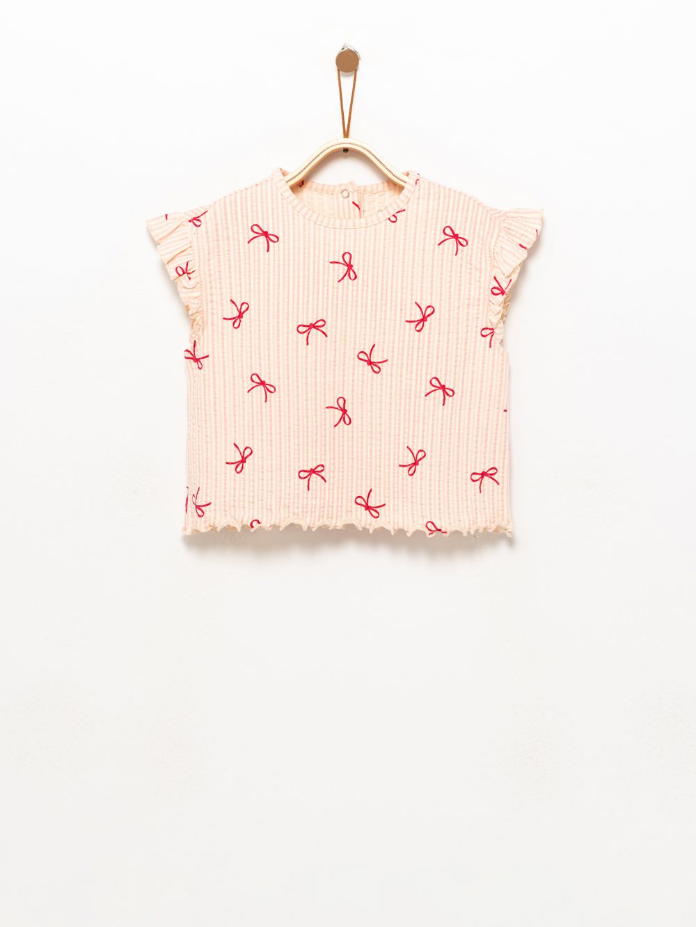 טי-שירט טקסטורה עם הדפס