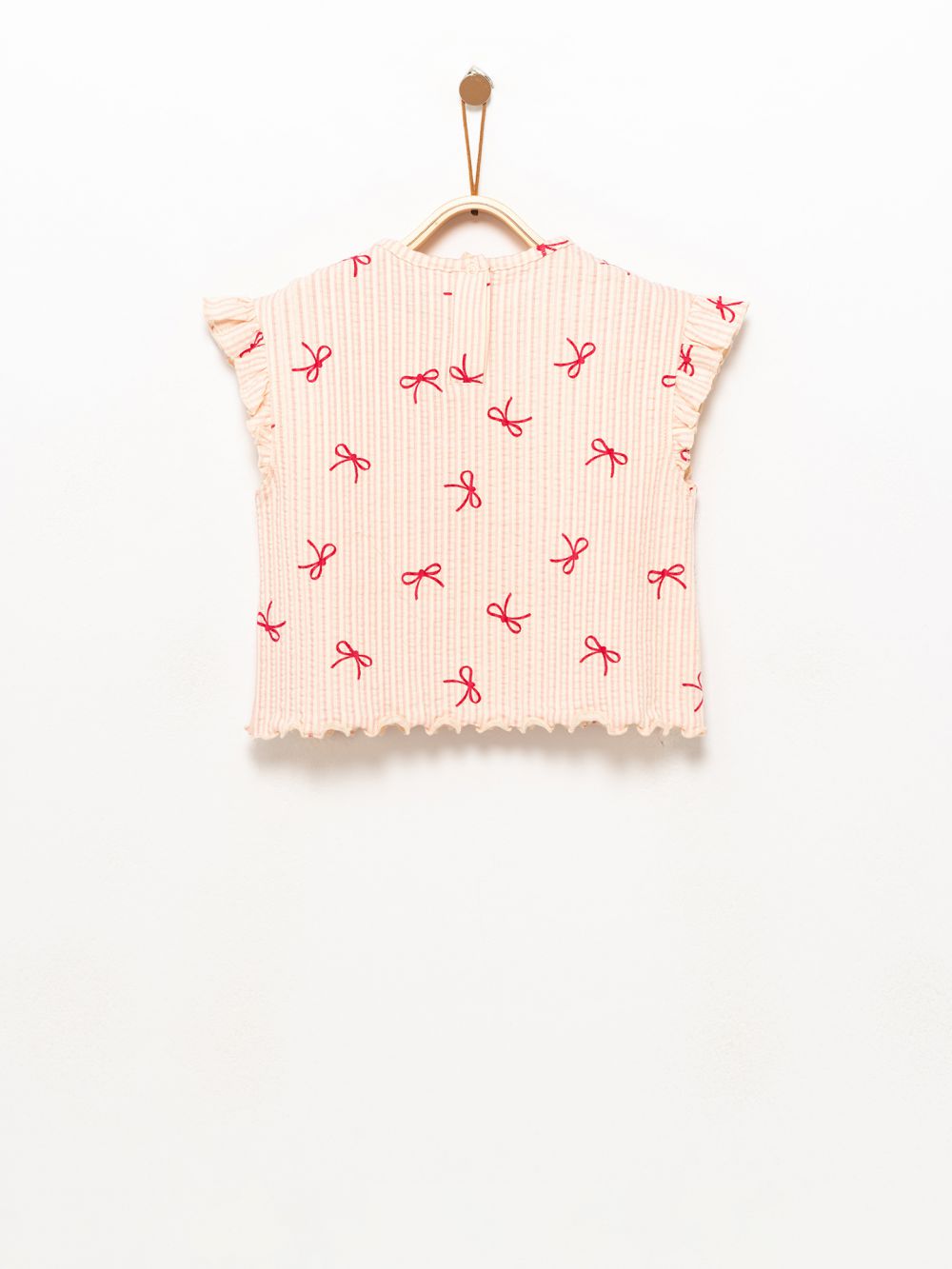 טי-שירט טקסטורה עם הדפס