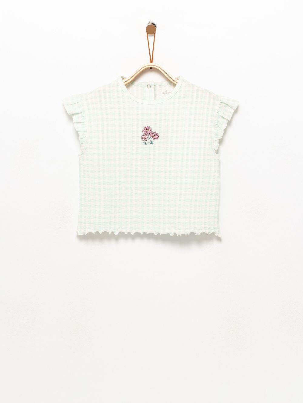 טי-שירט טקסטורה עם הדפס