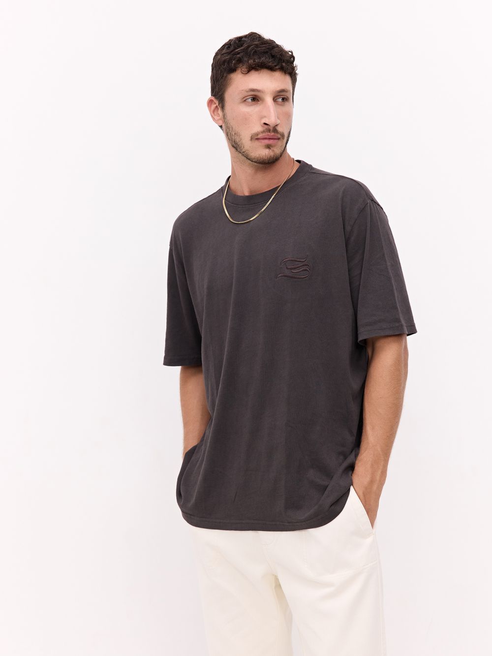 טי-שירט Relaxed Fit מודפסת