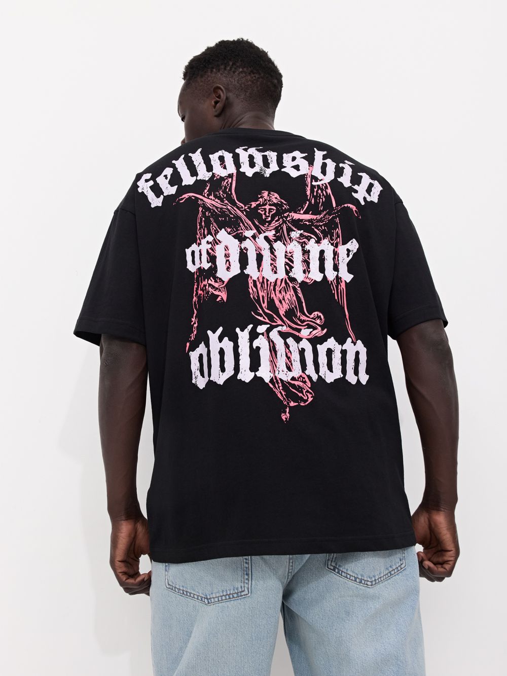 טי שירט אוברסייז עם הדפס