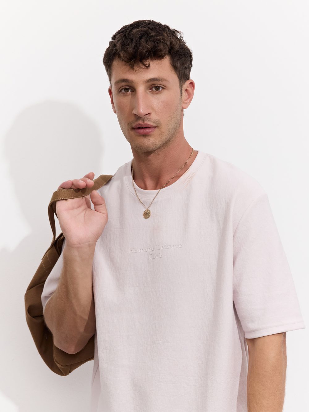 טי שירט טקסטורה עם דפוס קידמי