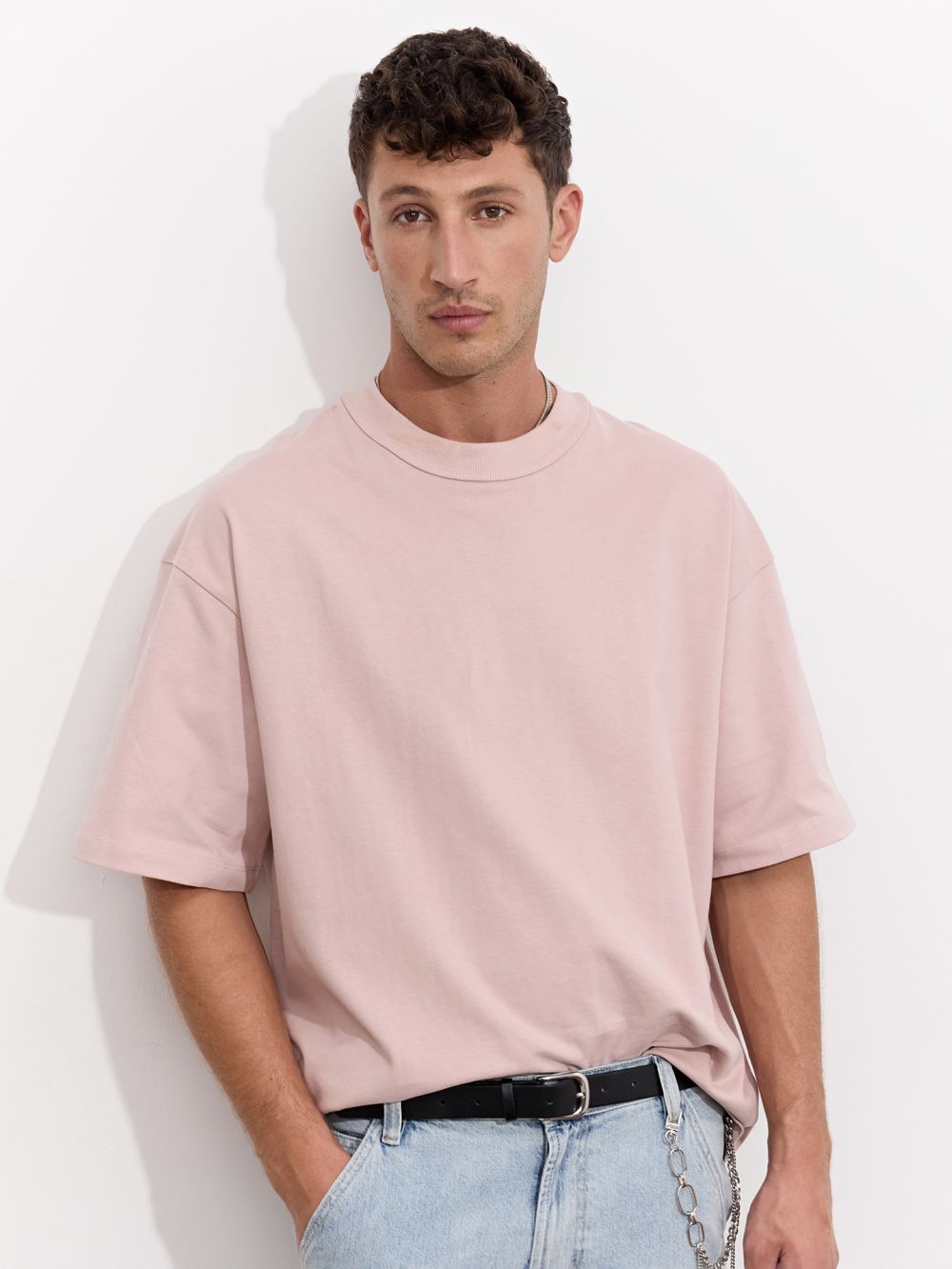 חולצה אוברסייז חלקה