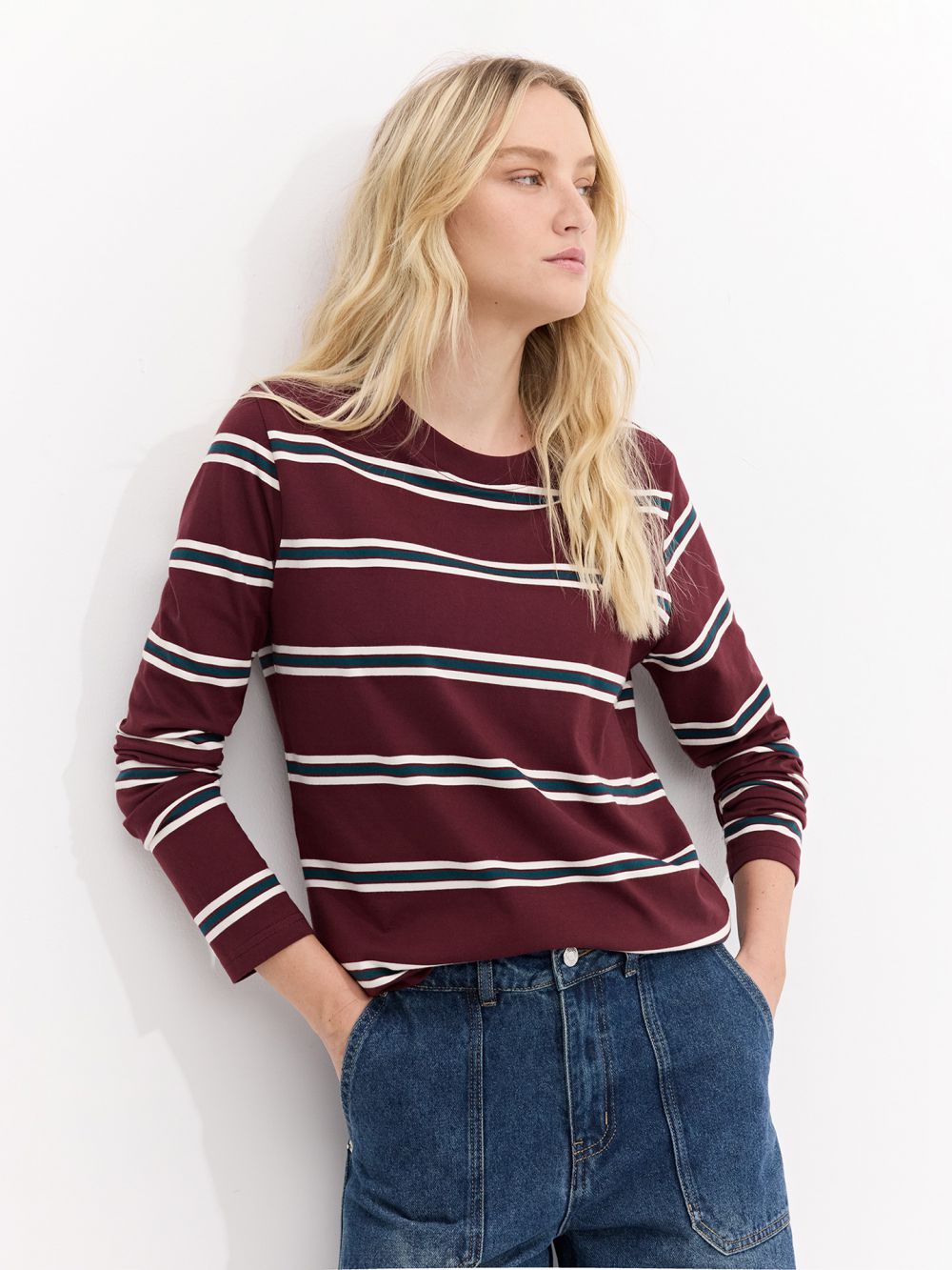 טי שירט פימה בוקסית שרוול ארוך