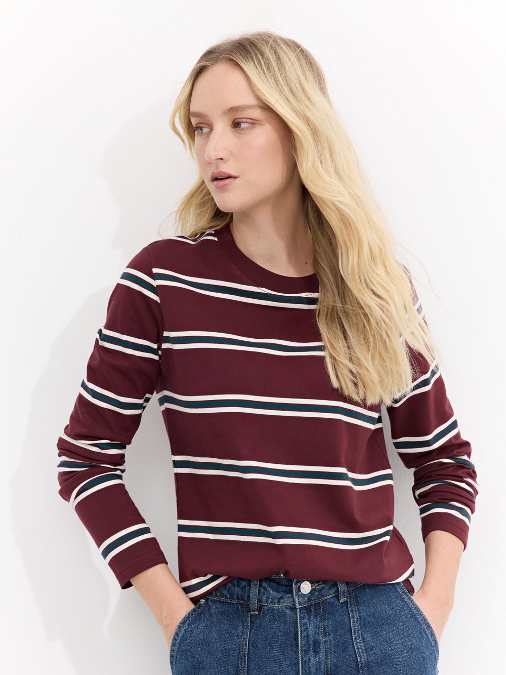 טי שירט פימה בוקסית שרוול ארוך